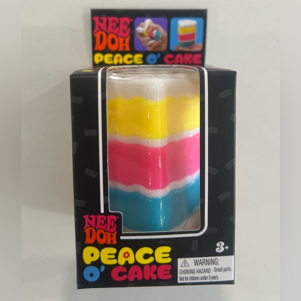 VIRAL~ Nee Doh Peace O' Cake Squishy Toy - Multicolor